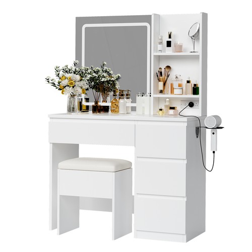 Makeup vanity desk - desk, led