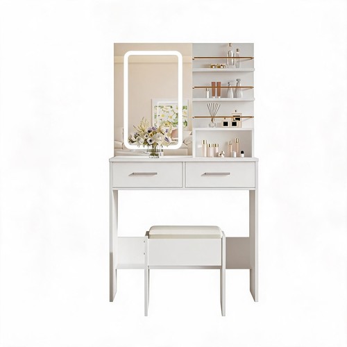 Vanity desk with mirror - desk,