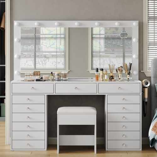 Makeup vanity desk with - makeup,
