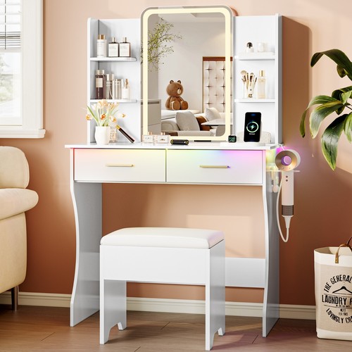 Vanity table set - table, lighted