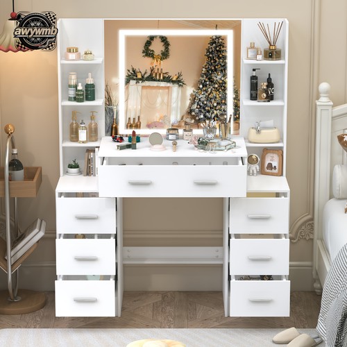 White dressing table - dressing,