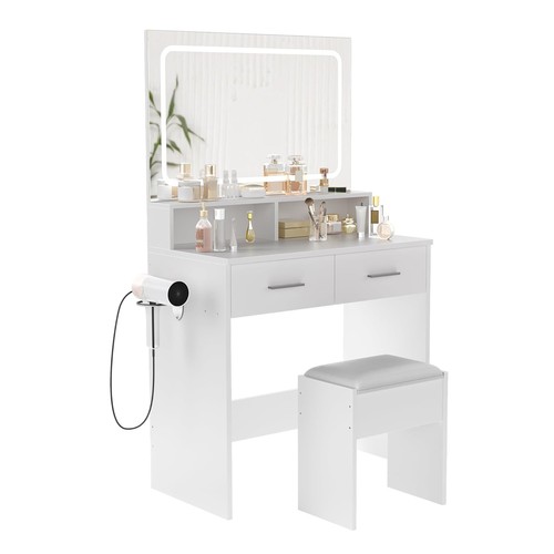 Vanity desk with mirror - desk,