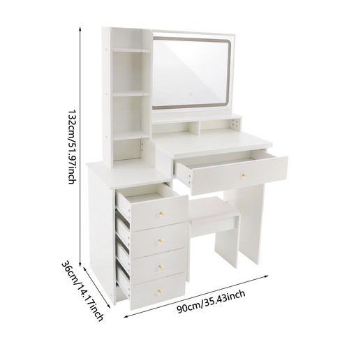 Vanity desk with mirror - vanity,